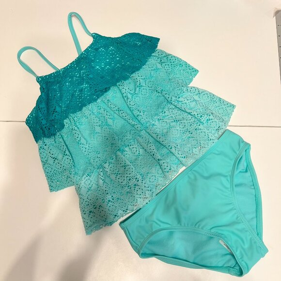 SO Crochet Tankini & Bottoms Set (Girls 7-8) (NEW W/TAGS & SO CUTE)! - Picture 3 of 11